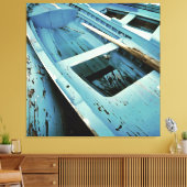 Blauw gekleurde roestbont Vist Canvas Afdruk (Insitu (Woonkamer))