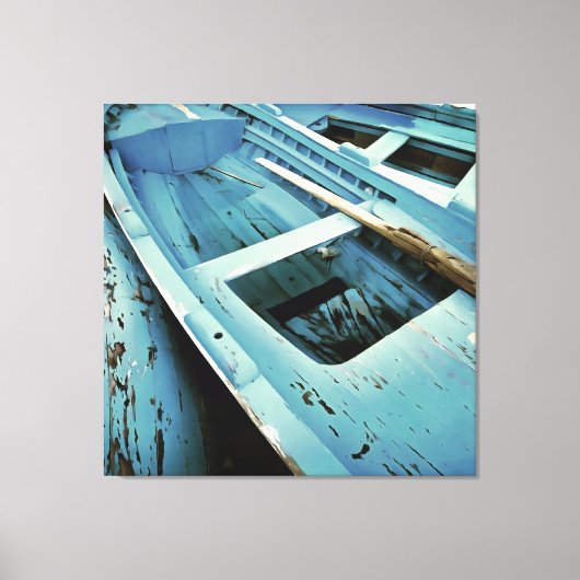 Blauw gekleurde roestbont Vist Canvas Afdruk (Voorkant)