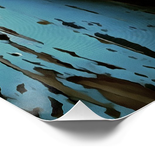 Blauw gekleurde roestbont Vist Perfect Poster (Hoek)