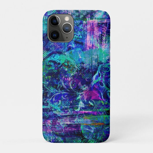 Blauw gekleurde texturen Case-Mate iPhone case (Achterkant)