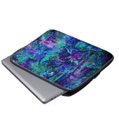 Blauw gekleurde texturen laptop sleeve (Voorkant onderkant)