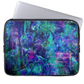Blauw gekleurde texturen laptop sleeve (Voorkant)