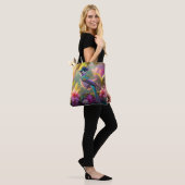 Blauw Gekuifde Regenboog Gevleugelde Zonnevogel Fa Tote Bag (Op model)