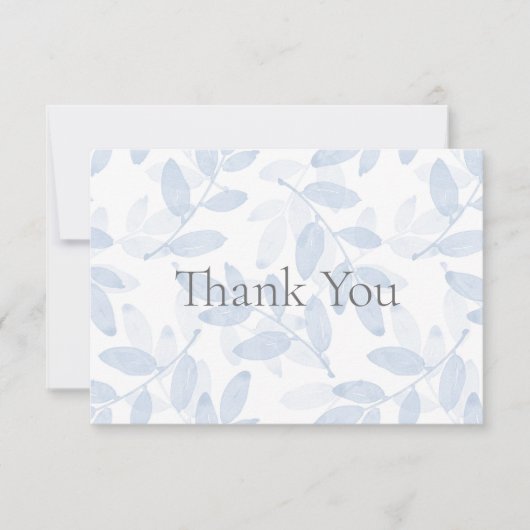 Blauw gelaagde Waterverf verliest patroon Bedankkaart (Voorkant)
