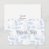 Blauw gelaagde Waterverf verliest patroon Bedankkaart (Voorkant / Achterkant)