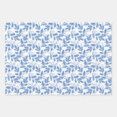 Blauw gelaagde Waterverf verliest patroon Inpakpapier Vel (Voorkant 3)