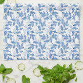 Blauw gelaagde Waterverf verliest patroon Theedoek (Gevouwen)