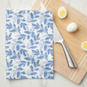 Blauw gelaagde Waterverf verliest patroon Theedoek (Quarter Fold)