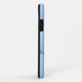 Blauw gelakt diamant met monogram Case-Mate iPhone case (Achterkant/rechts)