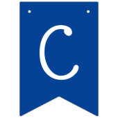 Blauw gele Afstuderen Vlaggetjes (Derde vlag)