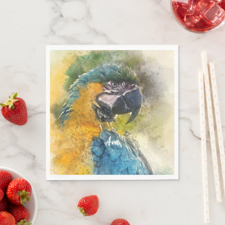 Blauw-gele ara (Ara ararauna) Servet