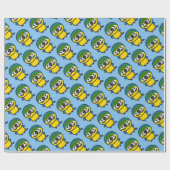 Blauw-gele ara cadeaupapier (Vlak)