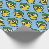 Blauw-gele ara cadeaupapier (Hoek)