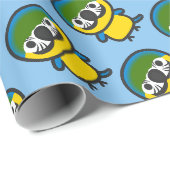 Blauw-gele ara cadeaupapier (Rol Hoek)