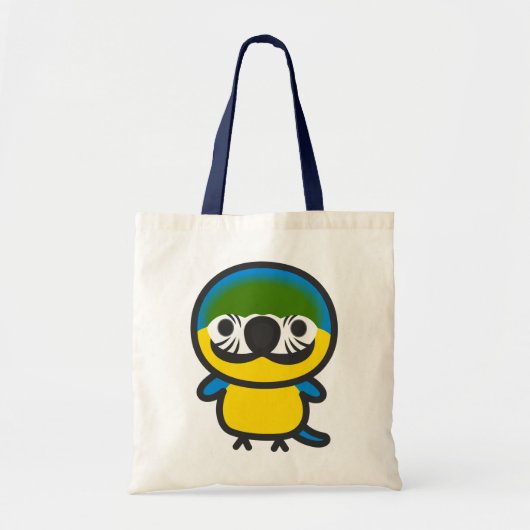 Blauw-gele ara tote bag (Voorkant)