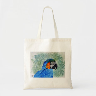 Blauw-gele Ara Tote Bag