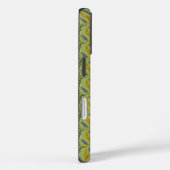 Blauw gele Artdeco in Retrostijl Case-Mate iPhone Case (Achterkant / Rechts)