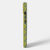 Blauw gele Artdeco in Retrostijl Case-Mate iPhone Case (Achterkant / Links)