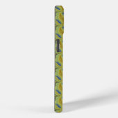 Blauw gele Artdeco in Retrostijl Case-Mate iPhone Case (Achterkant / Rechts)