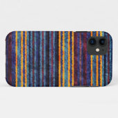  blauw-gele bruine strepen patroon 2 Case-Mate iPhone case (Achterkant (horizontaal))