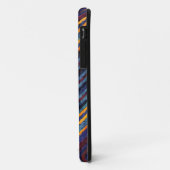  blauw gele bruine strepen patroon Case-Mate iPhone case (Achterkant/links)