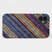  blauw gele bruine strepen patroon Case-Mate iPhone case (Achterkant (horizontaal))