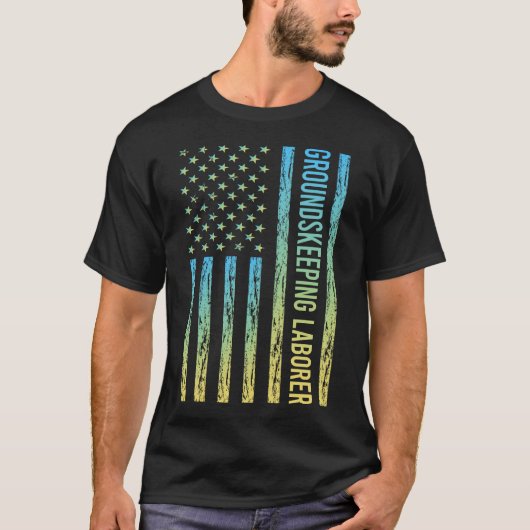 blauw-gele grondbezitster t-shirt (Voorkant)