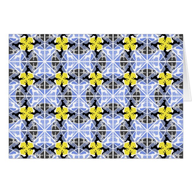 Blauw gele Grote Denen (Voorkant Horizontaal)