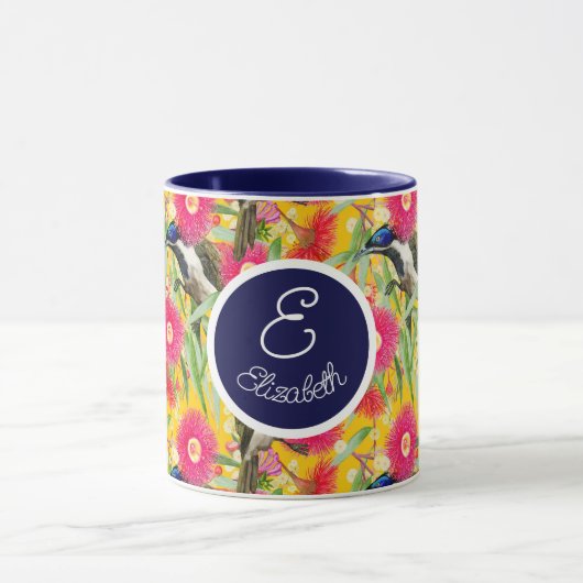 blauw-gele honingeter mok (Midden)