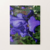 Blauw-gele Iris-ventilator Legpuzzel (Verticaal)