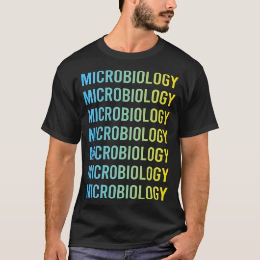 blauw-gele microbioloog t-shirt (Voorkant)