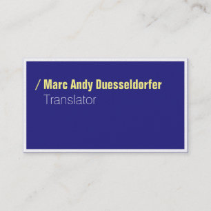 Blauw gele moderne Visitekaartjes