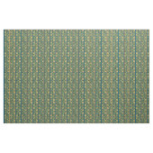 Blauw gele Nasturtium Flower Nouveau Pattern Stof (Yard (91,4 cm))