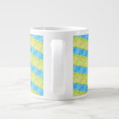 blauw-gele paletten grote koffiekop (Achterkant)