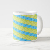 blauw-gele paletten grote koffiekop (Voorkant rechts)