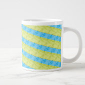 blauw-gele paletten grote koffiekop (Rechts)