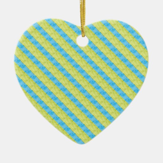 blauw-gele paletten keramisch ornament (Voorkant)