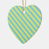 blauw-gele paletten keramisch ornament (Links)