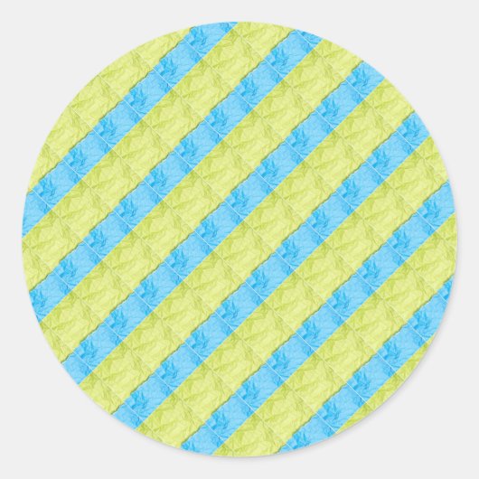 blauw-gele paletten ronde sticker (Voorkant)