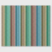 Blauw-gele rode, moderne grafische vormgeving cadeaupapier (Vlak)