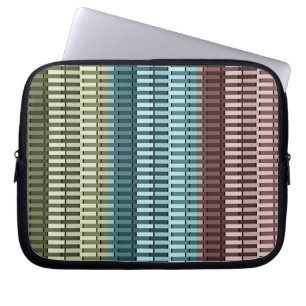 Blauw-gele rode, moderne grafische vormgeving laptop sleeve