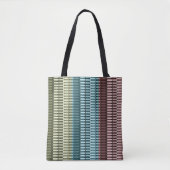 Blauw-gele rode, moderne grafische vormgeving tote bag (Voorkant)