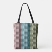 Blauw-gele rode, moderne grafische vormgeving tote bag (Achterkant)