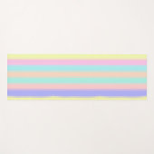 Blauw gele roze groene pasteelstrips yogamat (Voorkant (horizontaal))