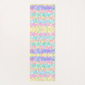 Blauw gele roze groene pasteimozaïekpatroon yogamat (Achterkant)