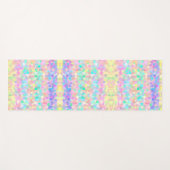 Blauw gele roze groene pasteimozaïekpatroon yogamat (Voorkant (horizontaal))