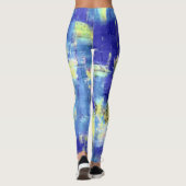 Blauw gele schildpad leggings (Achterkant)