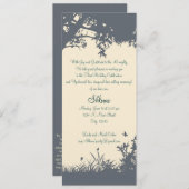 Blauw - Gele uitnodiging voor het hoogwaardigheids (Voorkant / Achterkant)