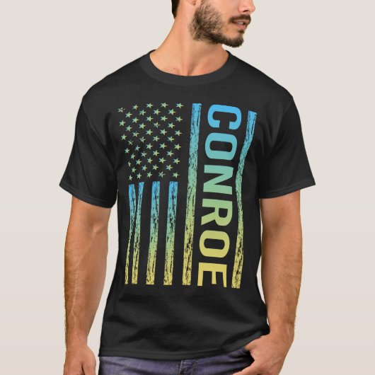 Blauw Gele Vlag - Conroe T-shirt (Voorkant)