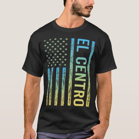 Blauw Gele Vlag - El Centro T-shirt (Voorkant)